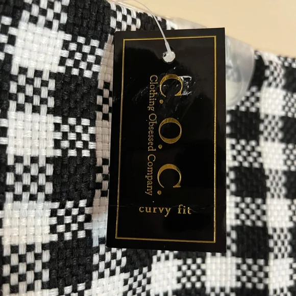 Clothing Obsessed Company Black and White Plaid 3XL Pencil Skirt - Picture 4 of 7